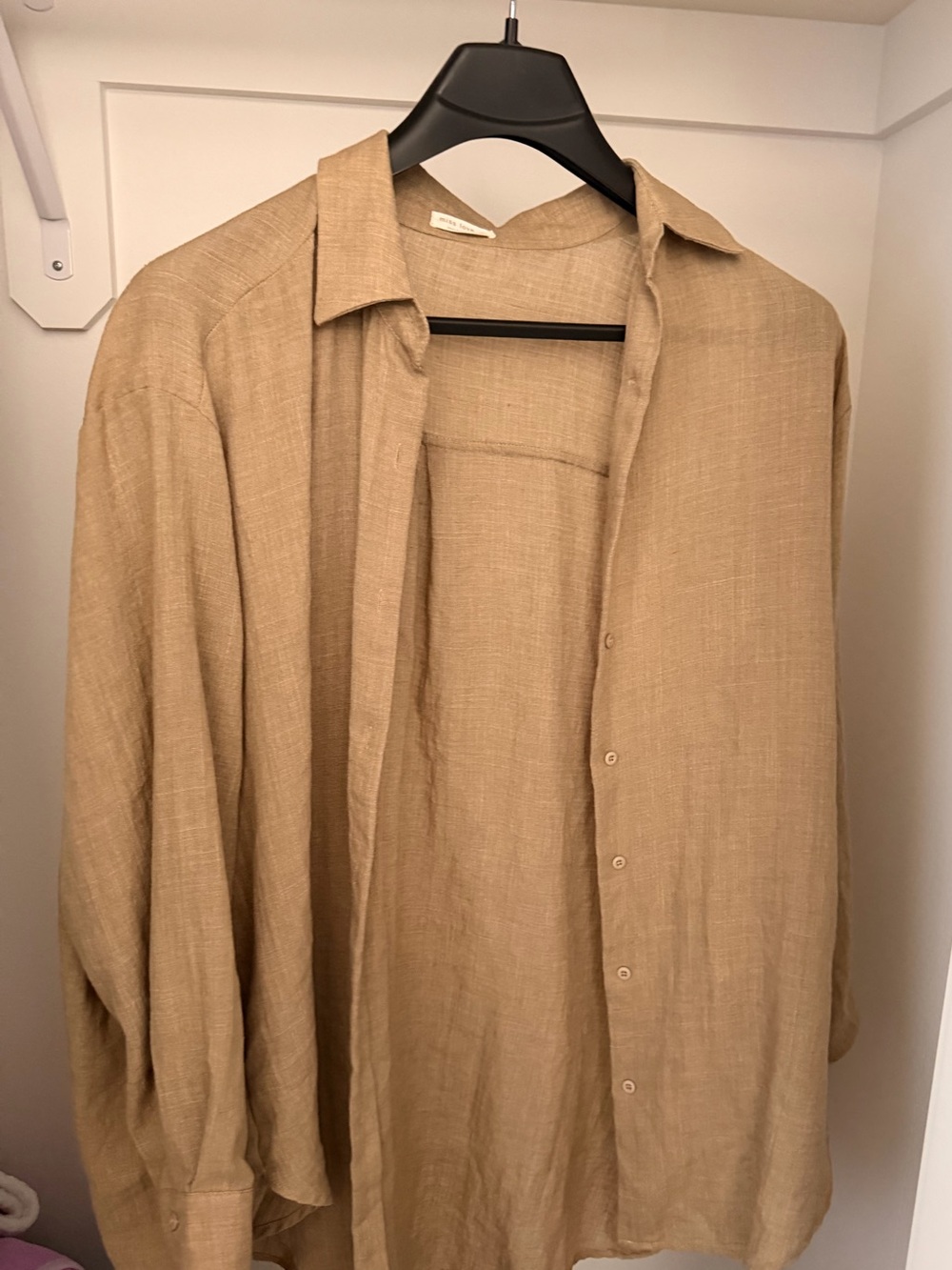 Men's Lightweight Linen Shirt Jacket - Tan